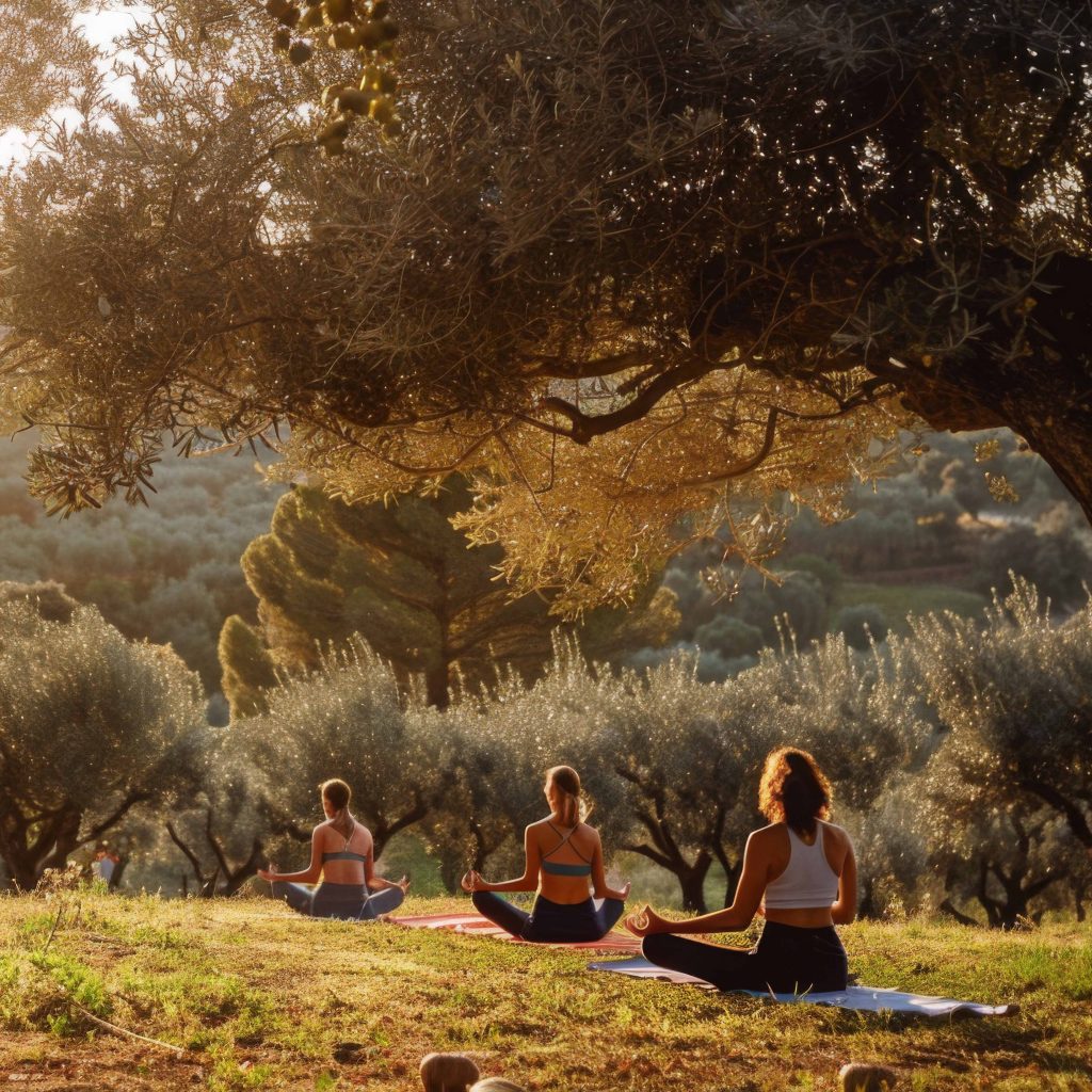 Yoga session tra gli ulivi